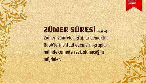 Zümer Suresi Nedir