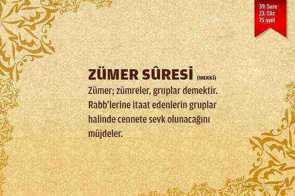 Zümer Suresi Nedir